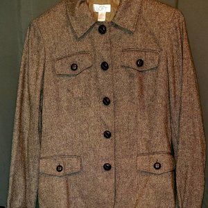 Ann Taylor Loft Size 6 Brown Blazer.